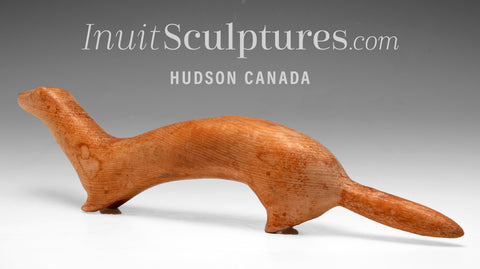 9" Otter Carved in Wood by Jack Haggerty *Slippery Slope*