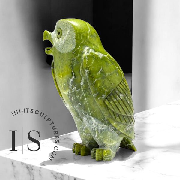 10" SIGNATURE Owl by the Late Pits Qimirpik *Soccer*