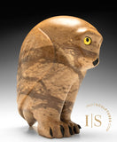 VINTAGE 14" Owl by Elite Carver Manasie Akpaliapik *Butterscotch Shy*