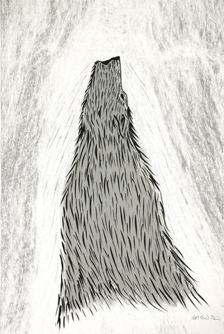 2023 Special Christmas Print by QUVIANAQTUK PUDLAT *Wolf In The Mist 2023*