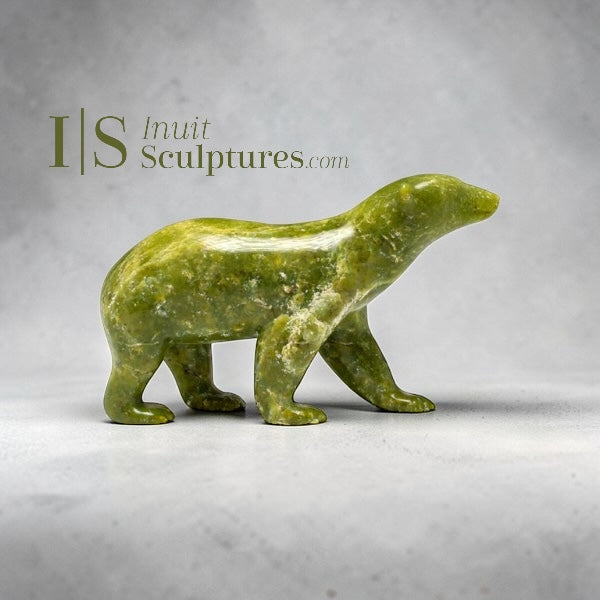 VINTAGE 7" Green Walking Bear by Henry Evaluardjuk *Homeward*