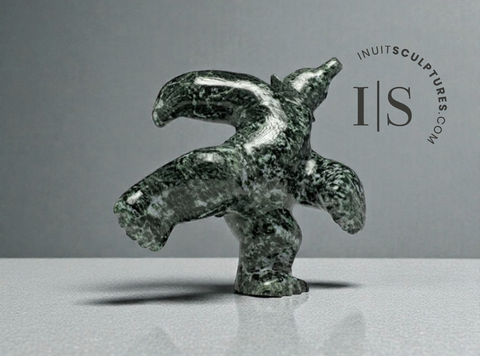 9" Dancing Bear by Mathewsie Kingwatsiaq