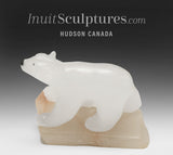 6" Young Polar Bear & Seal by Peter K. *Peek A Boo*