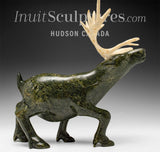 RESERVED** VINTAGE 9" Caribou by Isaaci Etidloie *On Bended Knee*