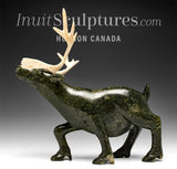RESERVED** VINTAGE 9" Caribou by Isaaci Etidloie *On Bended Knee*