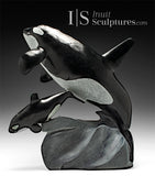 14" SIGNATURE Mother & Calf Orcas Derrald Taylor *Determination*