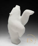 12" Limited Edition DANCING CHRISTMAS BEAR by Johnny Manning (Italian Marble) CHRISTMAS COLLECTION