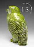 THE VERY LAST ONE 8" SIGNATURE Owl by the Late Pits Qimirpik (1968-2024) *Irish Eyes*