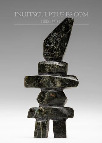 5.5" Happy Inukshuk by Salomonie Shaa