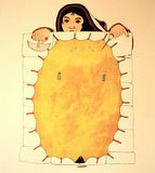 1994 STRETCHED SEALSKIN ON SNOWBLOCK by Kananginak Pootoogook