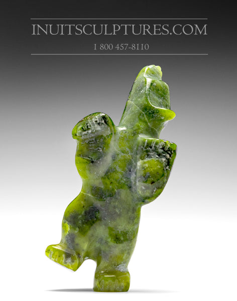 3.5" Green Dancing Bear by Johnny Papigatook