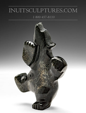 4" Joyful Dark Dancing Bear by Johnny Papigatook