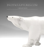 13" Walking Polar Bear Master Carver Derrald Taylor