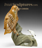 9" Owl & Bird Friend Master Carver Derrald Taylor