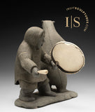 13" Drum Dancer and Bear by Lazarus Malliki *Dance Partners*