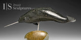 20" Narwhal with Spiraled Tusk by Inuk Charlie *Offshore Drilling*