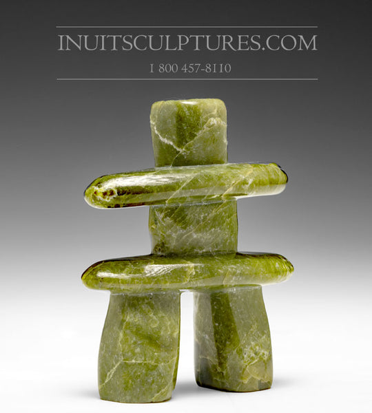 4" Dynamic Green Inukshuk Alex Lyta