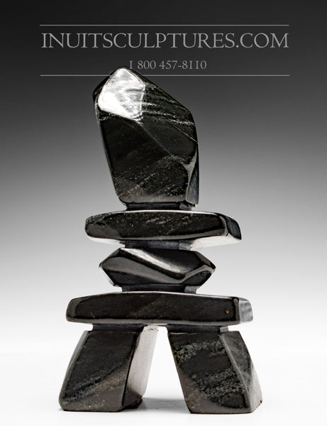 6" Black Inukshuk by Jordan Kelly