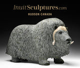 19" SIGNATURE Muskox by Lucassie Ikkidluak *Protector of the Herd*