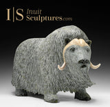 19" SIGNATURE Muskox by Lucassie Ikkidluak *Protector of the Herd*