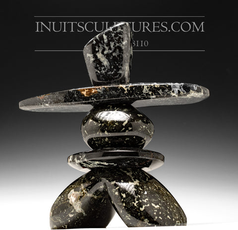 15" Dark Inukshuk by Paul Bruneau