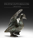 9" Turquoise Dark Dancing Goose by Pudlalik Shaa