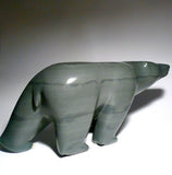 12" Walking Bear with Claws & Inlay Eyes by Jimmy Iqaluq