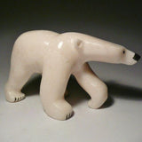 6" White Walking Bear by Jackie Takpanie