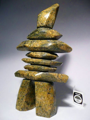 13.25" Inukshuk by Qavavau Shaa